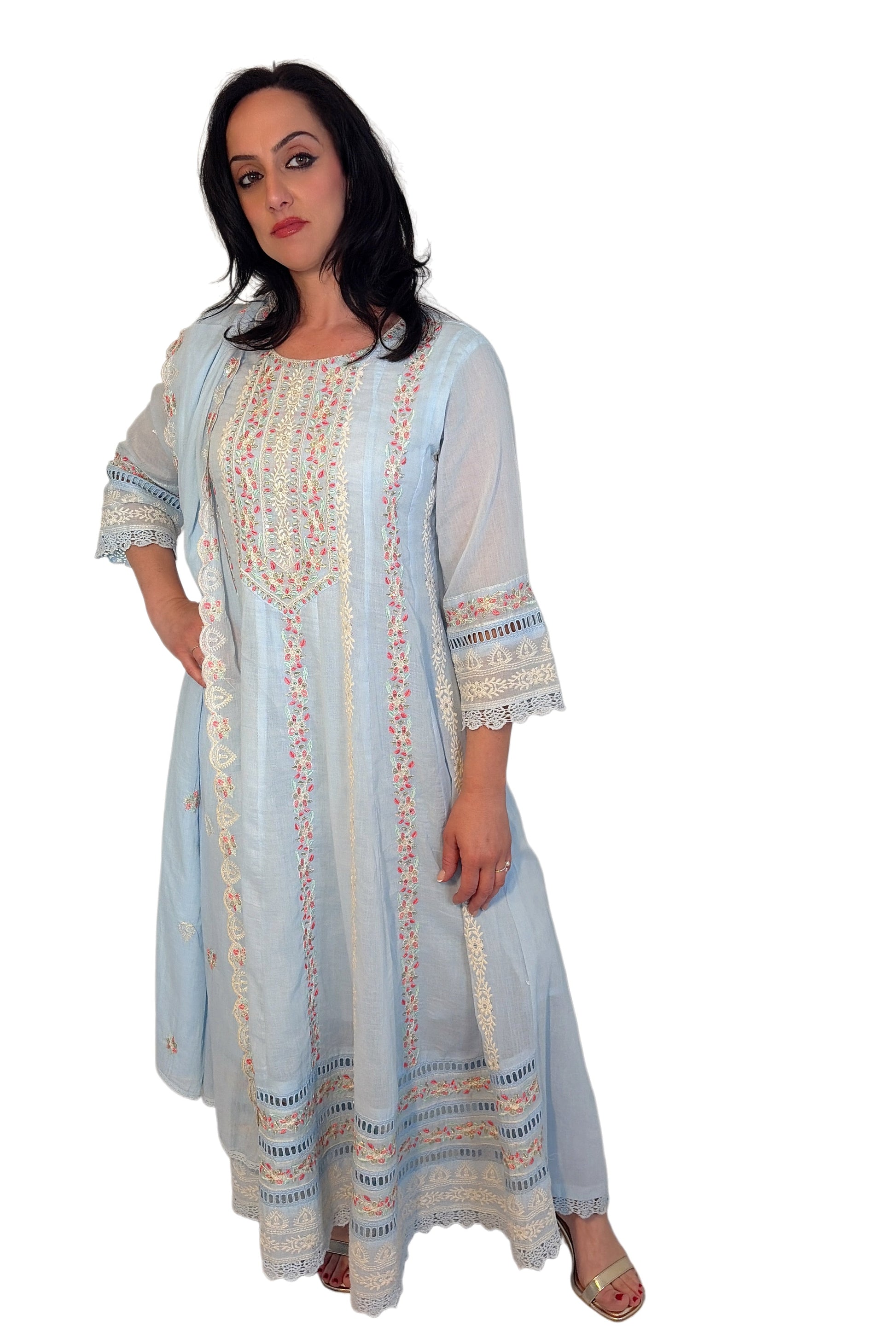 Rania Blue  whole outfit 