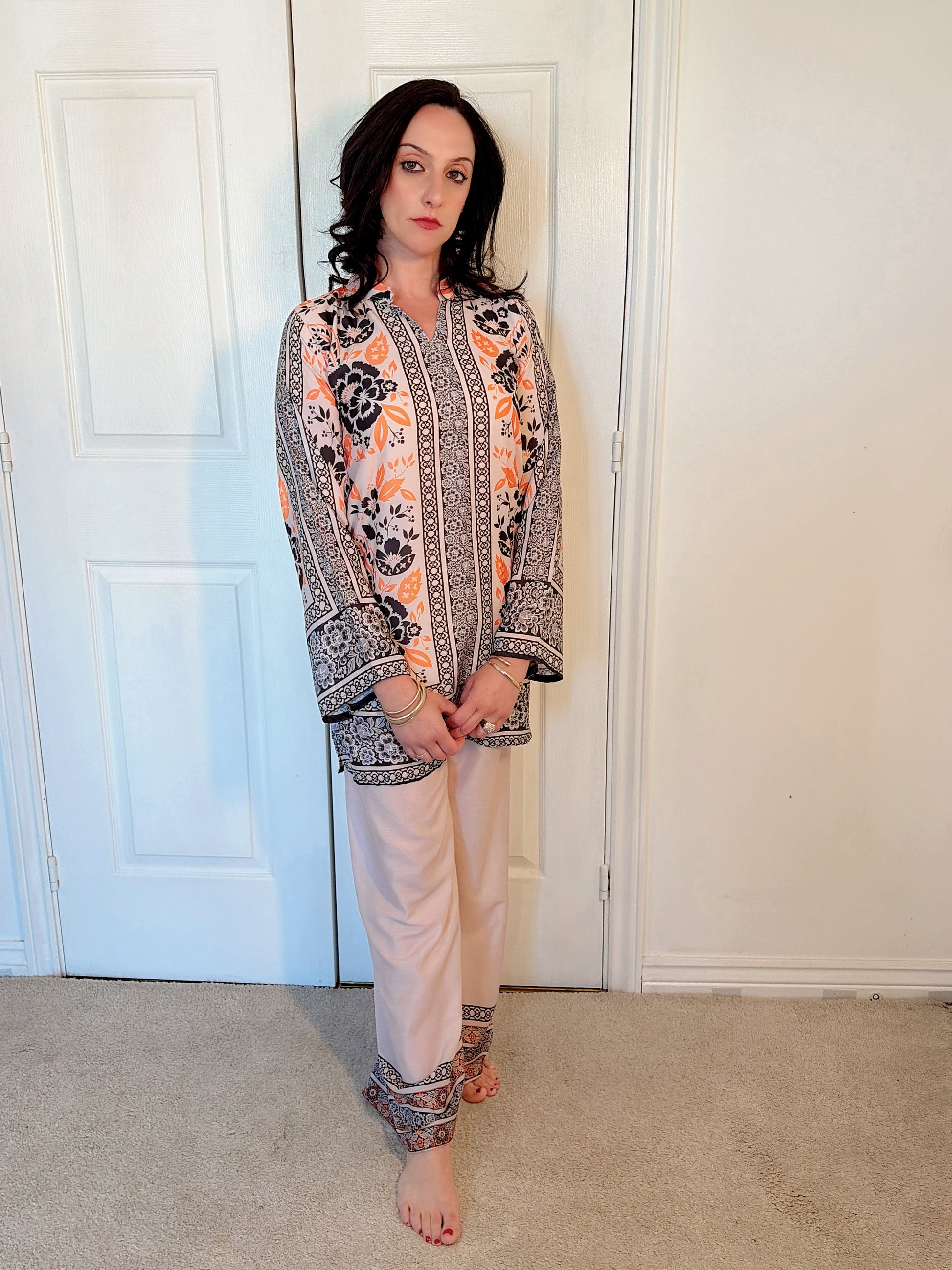 Reeva Printed Co-Ord Kurta And Trouser Set side 