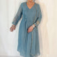 SAFA  Elegant  Blue Pintuck Mul Chanderi Suit Set front