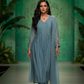 SAFA  Elegant  Blue Pintuck Mul Chanderi Suit Set front AI 2 