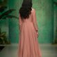 SAFA Elegant Peach Pleated Mul Chanderi Suit Set AI 3 back 