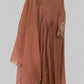 SAFA Elegant Peach Pleated Mul Chanderi Suit Set Real view 