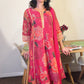 SAMARA Fuchsia Floral Embroidered Chanderi Anarkali Set front 2 