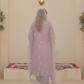 SEERAT  Lilac Luxury Embroidered Suit Set  With Palazzo Back