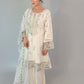 SEERAT White Luxury Embroidered Set With Palazzo FRONT 