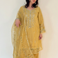 SEERAT_Yellow_Luxury_Embroidered_Suit_Set_With_Palazzo Closer Picture