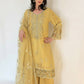 SEERAT_Yellow_Luxury_Embroidered_Suit_Set_With_Palazzo  Pose