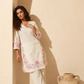 SIA Floral Embroidered Cotton Kurta and Palazzo Set front  AI
