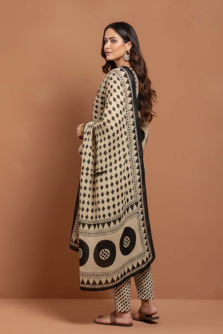 SONIA_Cotton_Blend_Geometric_Print_Salwar_Kameez_Ethnic_Wear_Outfit_Side