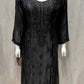 Sara Black Silk Blend Hand embellished  Kurta Palazzo Set  mannequin 