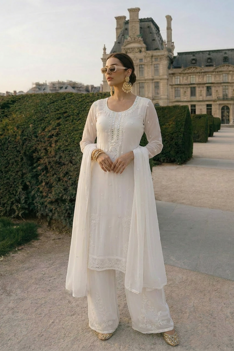 TARA AI IMAGES EMBROIDERED PALAZZO SUIT 