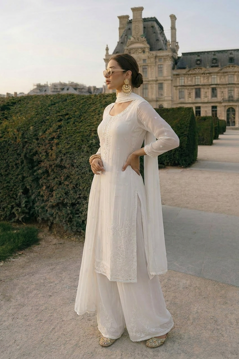 TARA AI IMAGES EMBROIDERED PALAZZO SUIT 