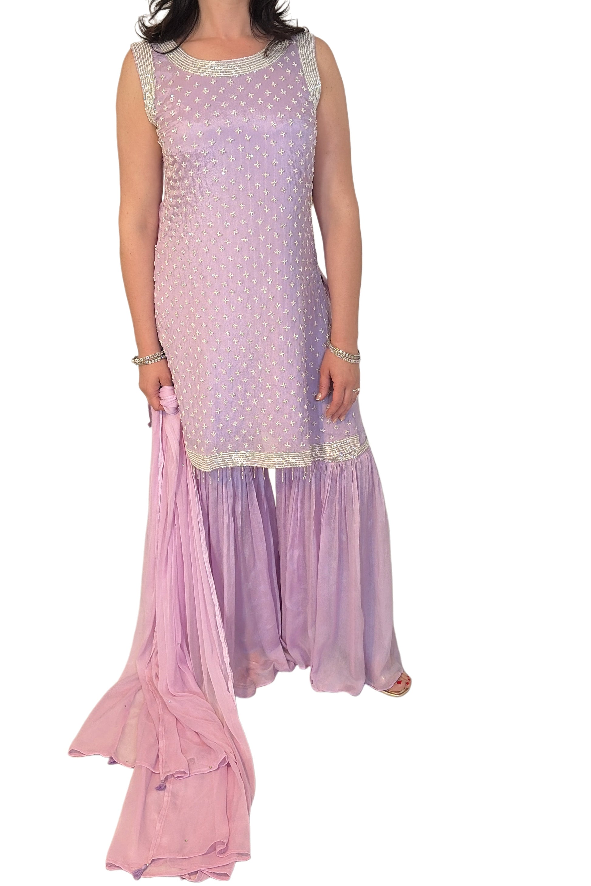 Tia lilac   Front outfit with dupatta
