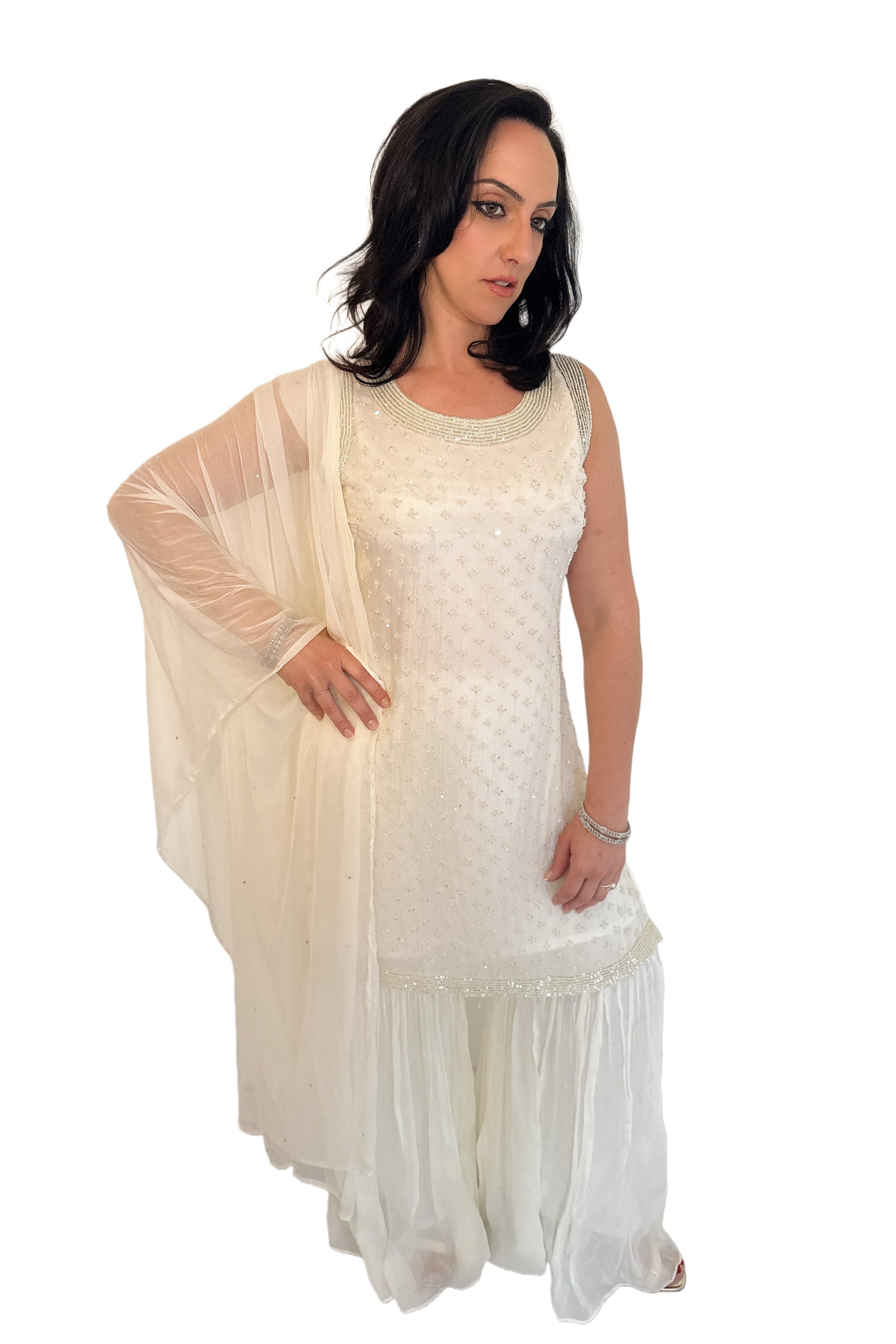 Tia white front closer image whole outfit