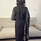 RIDHI Black Bandhani Tie Dye Kurta Trousers Suit Set back 
