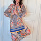 al Printed Co-Ord Kurta And Trouser Set  front pose