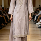 le Dusty Lilac Silk Blend Embroidered Kurta Palazzo Set AI images 2