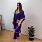 AVIRA  Ethnic Motifs Embroidered Kaftan Kurta Trousers Set
