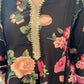 RENEE Black Floral Printed Cotton Silk Kurta and Trouser Set
