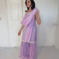 Tia Lilac Sleeveless Embellished Kurta And Sharara Set