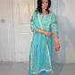 Saira Aqua Blue Embroidered Chikankari Kurta And Trouser Set