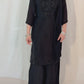 HIBA Black Silk Blend Embroidered Kurta Palazzo Set video 