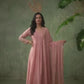 SAFA Elegant Peach Pleated Mul Chanderi Suit Set VIDEO 