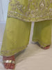 Diya Pistachio Green Silk Blend Hand embellished  Kurta Palazzo Set VIDEO 