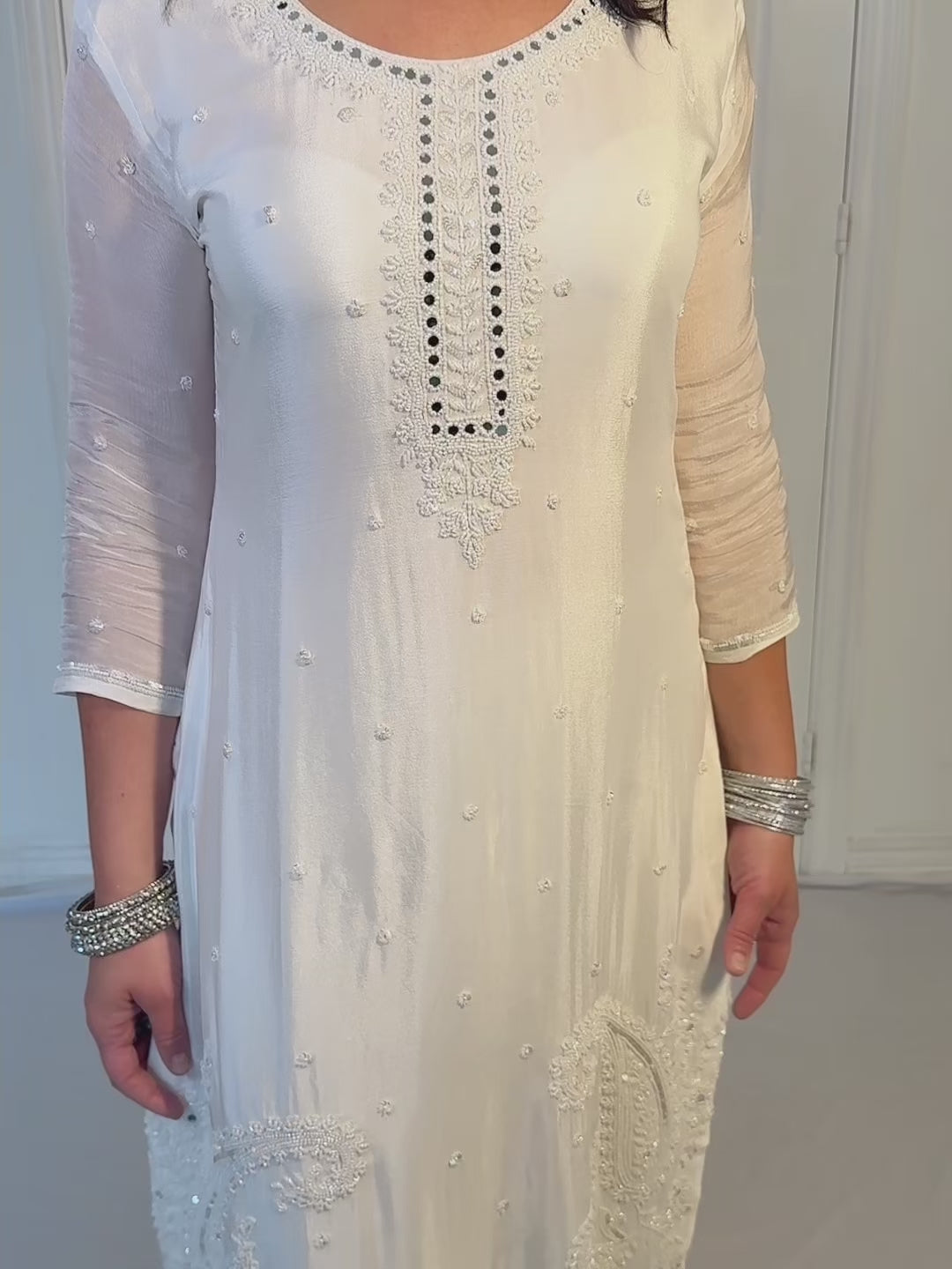 TARA  EMBROIDERED PALAZZO SUIT VIDEO