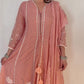 REEM Peach Mul Chanderi Embroidered Anarkali Suit