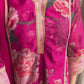 SAMARA Fuchsia Floral Embroidered Chanderi Anarkali Set
