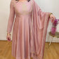 AMIRA   Pink Blush Floral Embroidered Anarkali Suit Set