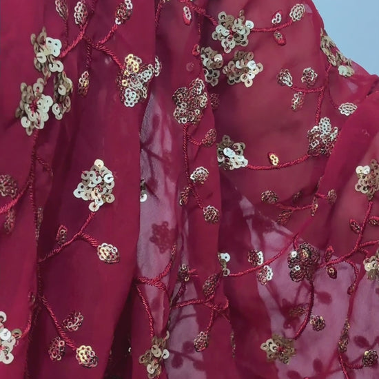 RESHMA Red Satin Sleeveless  Anarkali Suit  video 

