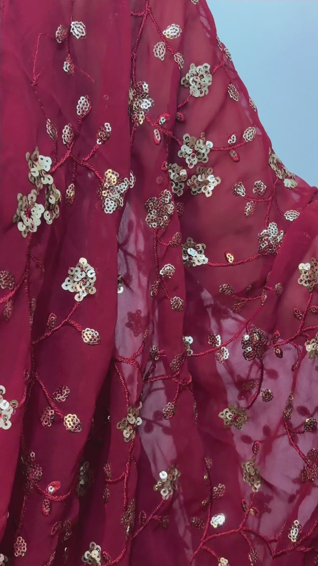 RESHMA Red Satin Sleeveless  Anarkali Suit  video 
