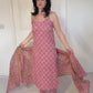 Avni Pink Sleeveless Printed Kurta And Trouser Suit Set