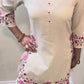 SIA Floral Embroidered Cotton Kurta and Palazzo Set