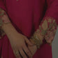 SIMRAN Silk Blend Embroidered Palazzo Suit VIDEO 